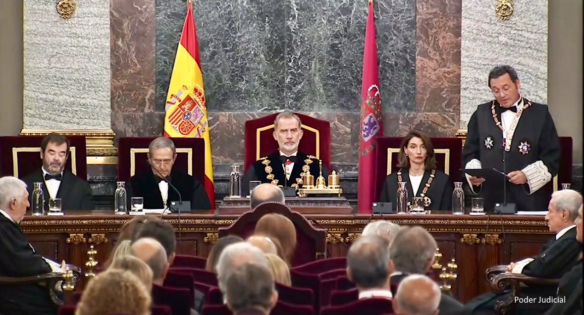 El Defensor del Pueblo asiste a l acto de apertura del Año Judicial 2023-2024en la sede del Tribunal Supremo en Madrid.
