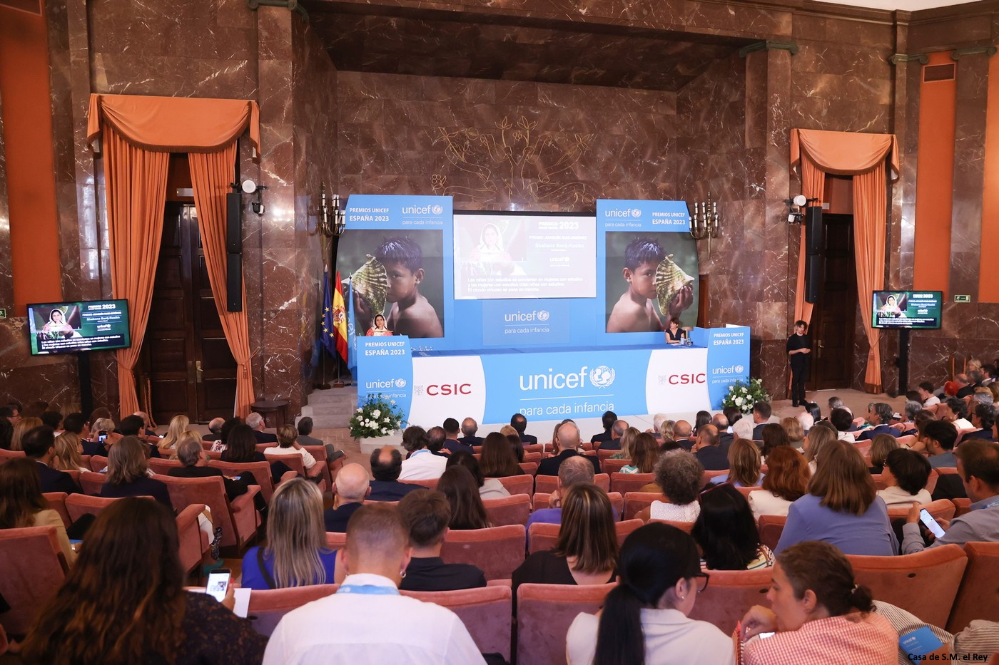 Patricia Bárcena asiste a la entrega de los Premios UNICEF España 2023