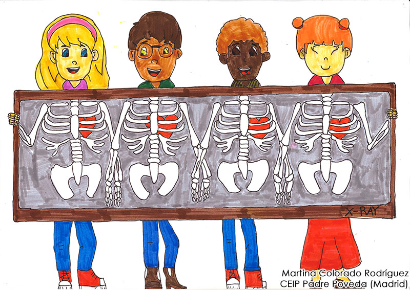 Dibujo sobre la igualdad entre razas de Martina Colorado Rodríguez, CEIP Padre Poveda (Madrid)