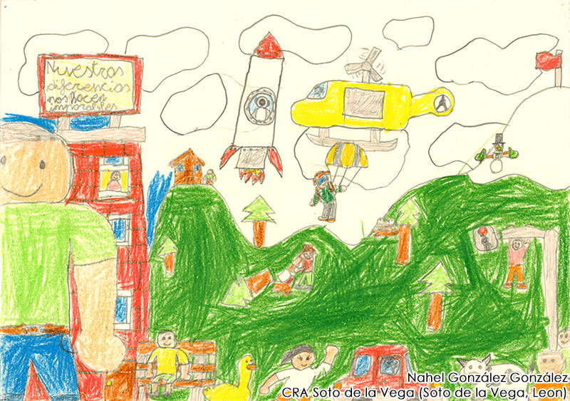 Dibujo en favor de la diversidad de Nahel González González, CRA Soto de la Vega (Soto de la Vega, León)