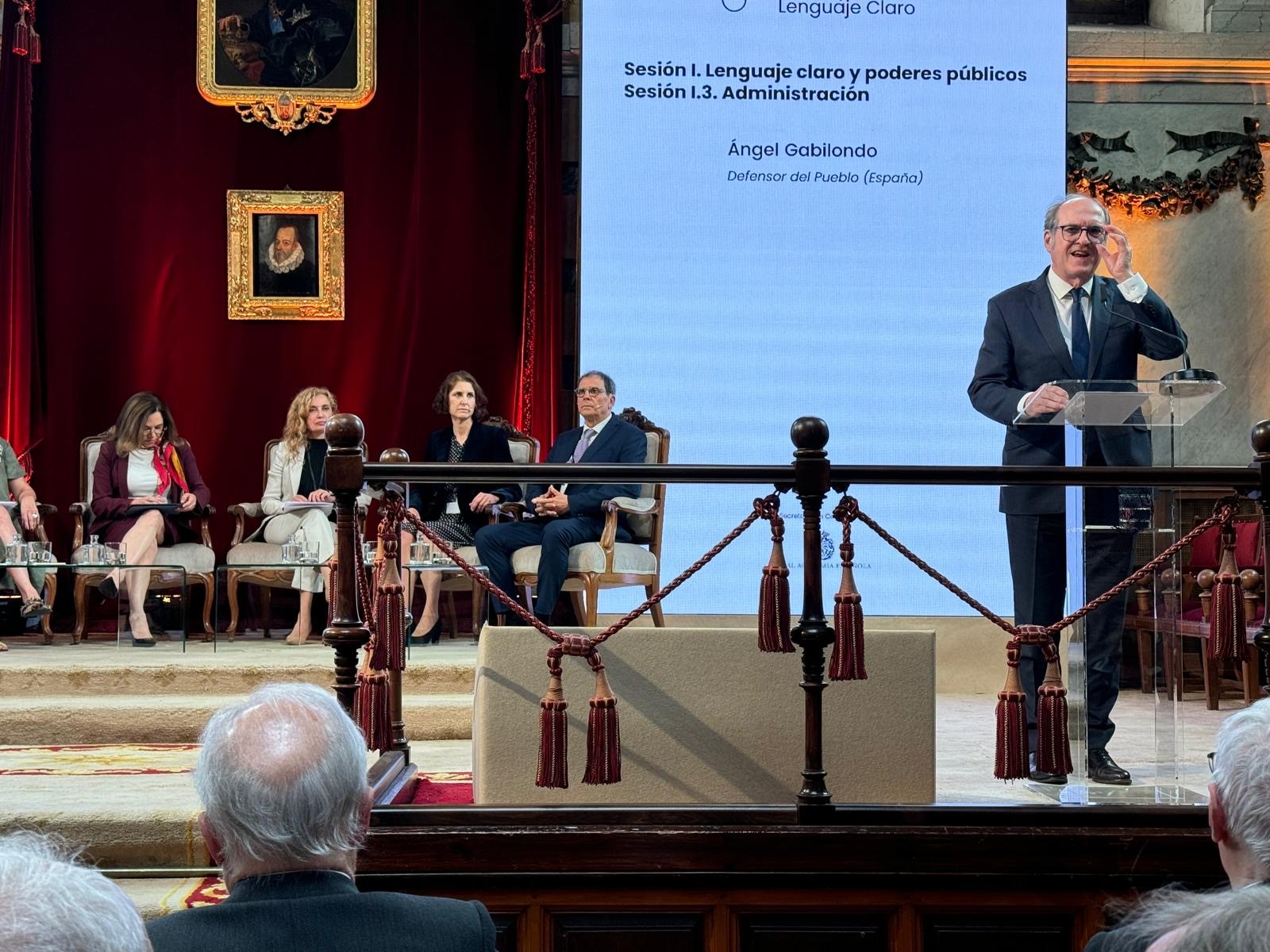 El Defensor del Pueblo, Ángel Gabilondo, en la presentación de la Red Panhispánica de Lenguaje Claro