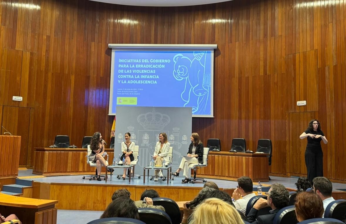 La adjunta segunda, Patricia Bárcena en una acto sobre erradicación de violencias contra la infancia