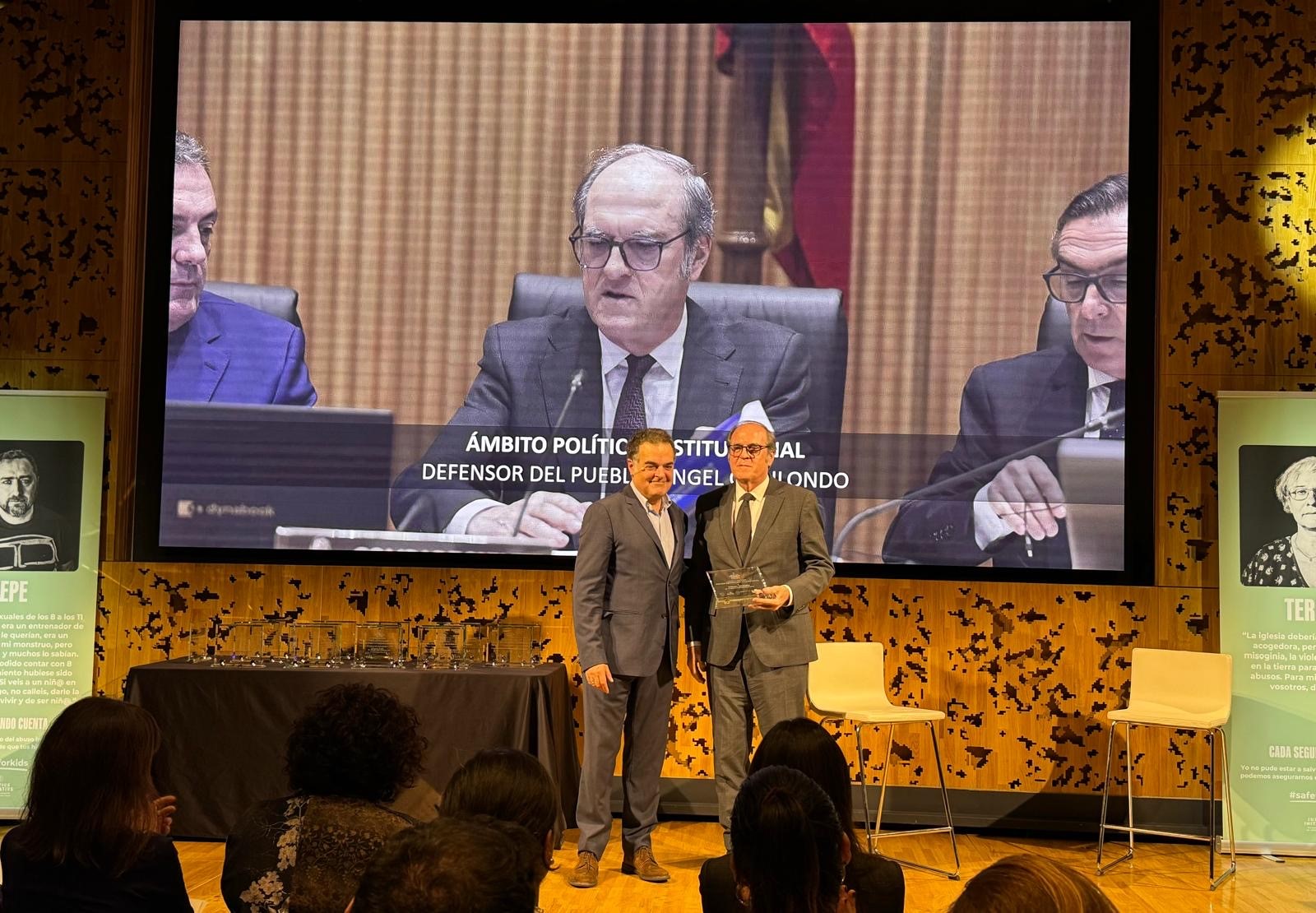 El Defensor del Pueblo, Ángel Gabilondo en los Premios de Protección a la Infancia